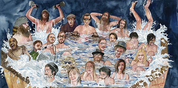 Yeah, that’s P.O.S. and the gayng splashing in the pool. For more on the artist, see our profile of Michael Gaughan.
PHOTO COURTESY MICHAEL GAUGHAN
