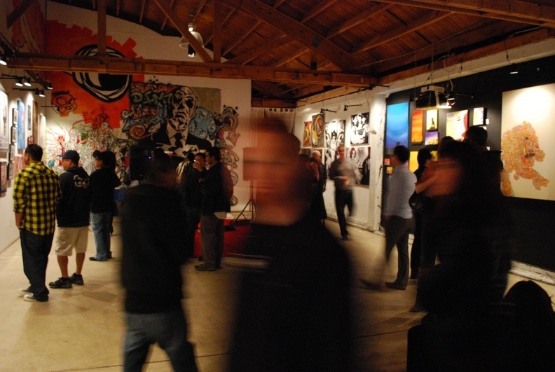 Kirlins underground Pancakes and Booze Art Show premiered in Los Angeles last May to an enormous opening crowd.
PHOTO COURTESY TOM KIRLIN
