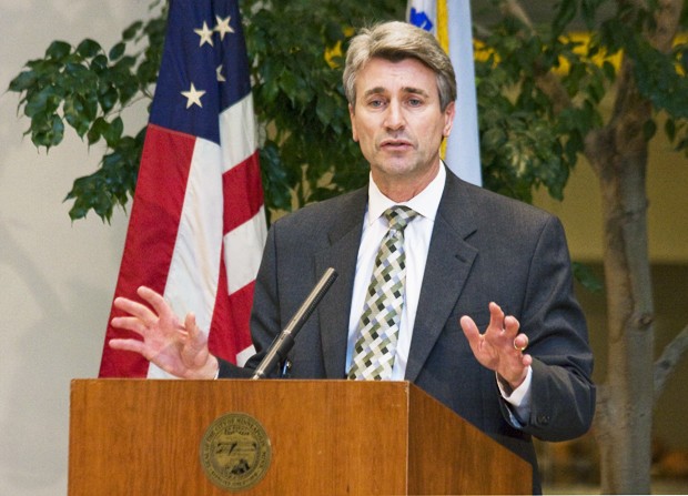 Minneapolis Mayor R.T. Rybak delivers his annual State of the City speech at Capella University on Wednesday.