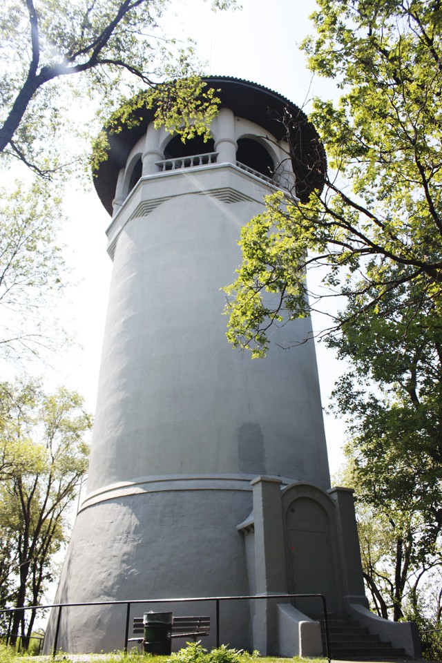 Prospect Park Water Tower, more commonly known as the “Witch’s Hat Tower”, was built in 1913.   The structure is listed on the National Register of Historic Places, along with the Malcolm Willey House, also located in the Prospect Park area.