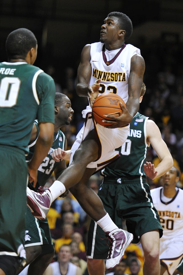 Gophers freshman guard Chip Armelin attempts a basket Tuesday at Williams Arena.