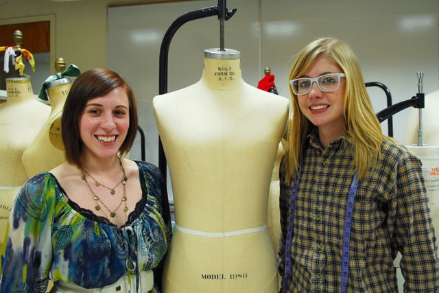 Kelly Ver Duin and Allison Danz are one of the few students in the University’s Design program who specialize in creating menswear. 