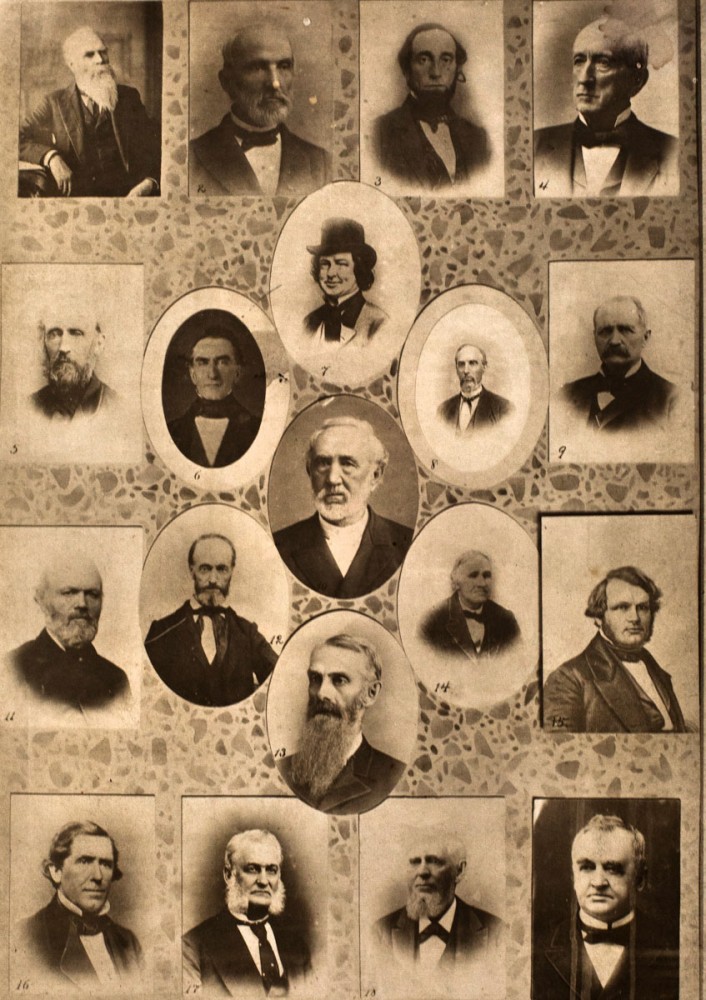 The first twelve regents of the University of Minnesota beginning in 1851.