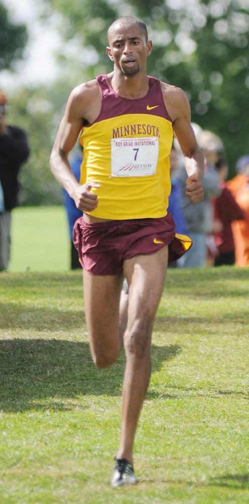 Minnesota senior Hassan Mead competes Saturday in the 26th Annual Roy Griak Invitational on the St. Paul Campus.