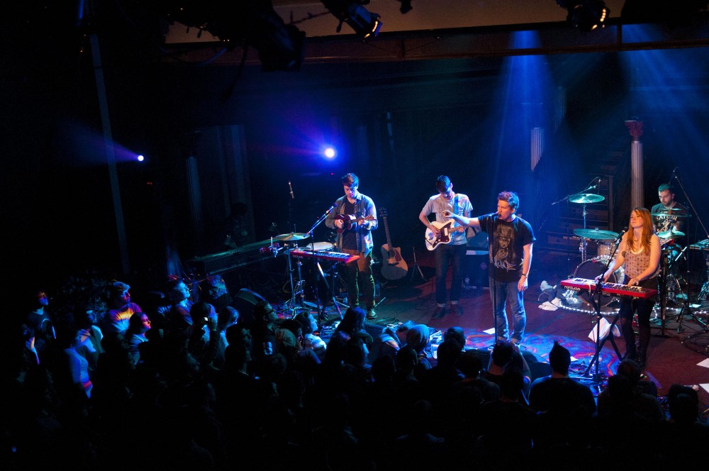 Los Campesinos! perform Sunday night at the Varsity Theater in Dinkytown.