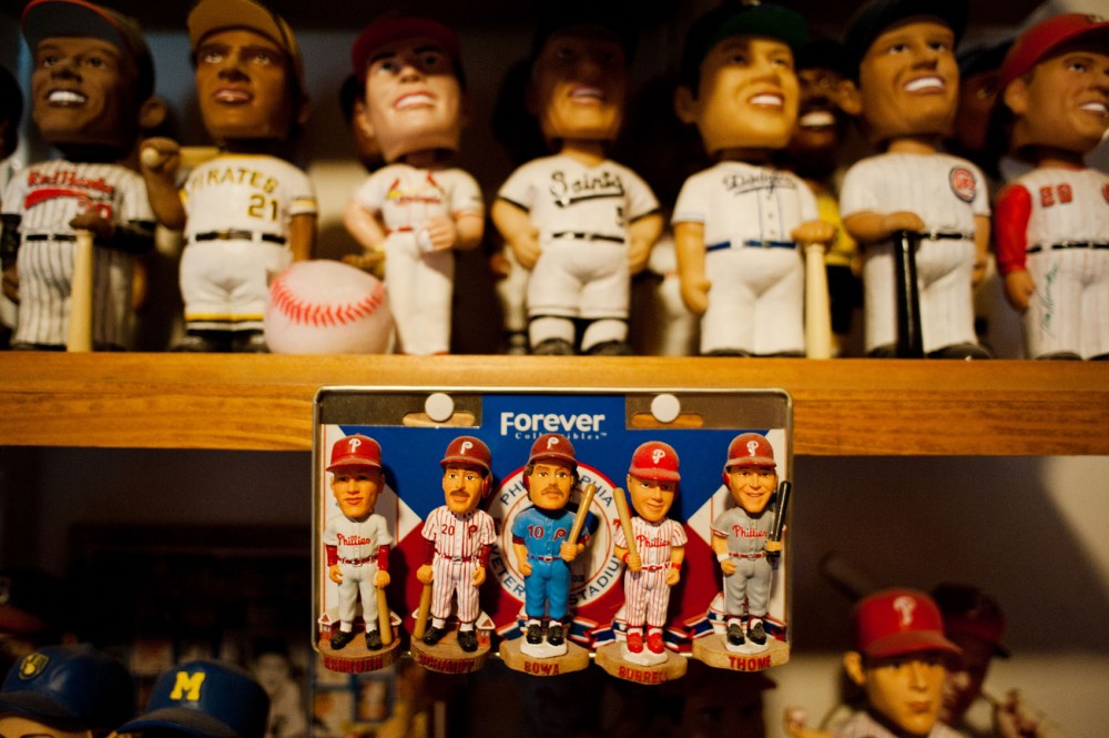 Arlene Jonckowski says by her count Dick had accumulated over 500 bobbleheads.