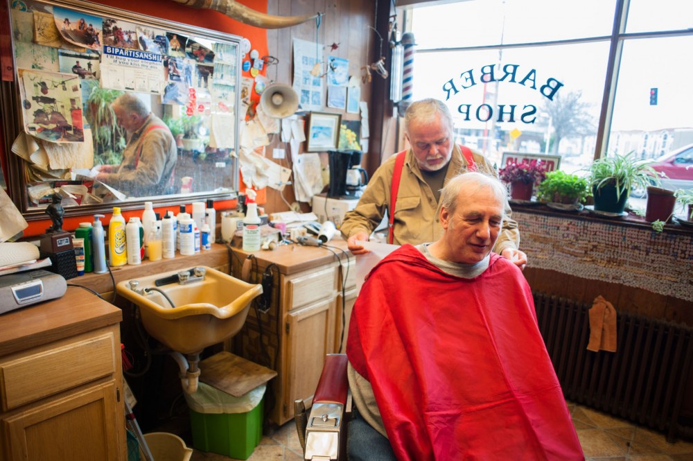 Regular customer Tom Maciejko has gotten his hair cut by Lebak about every six weeks since 1985. The St. Paul native explained, “When there’s something I like I stick with it.”