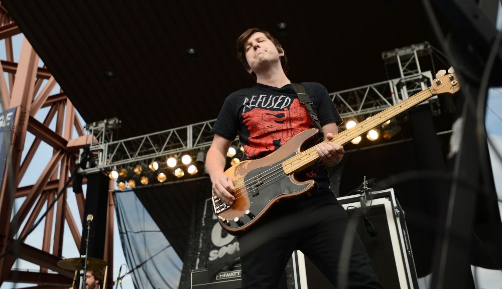 Motion City Soundtrack performs at Rivers Edge Music Festival in St. Paul, Minn.