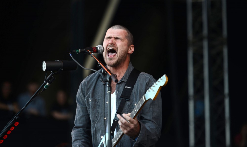 Brand New performs at Rivers Edge Music Festival in St. Paul, Minn.