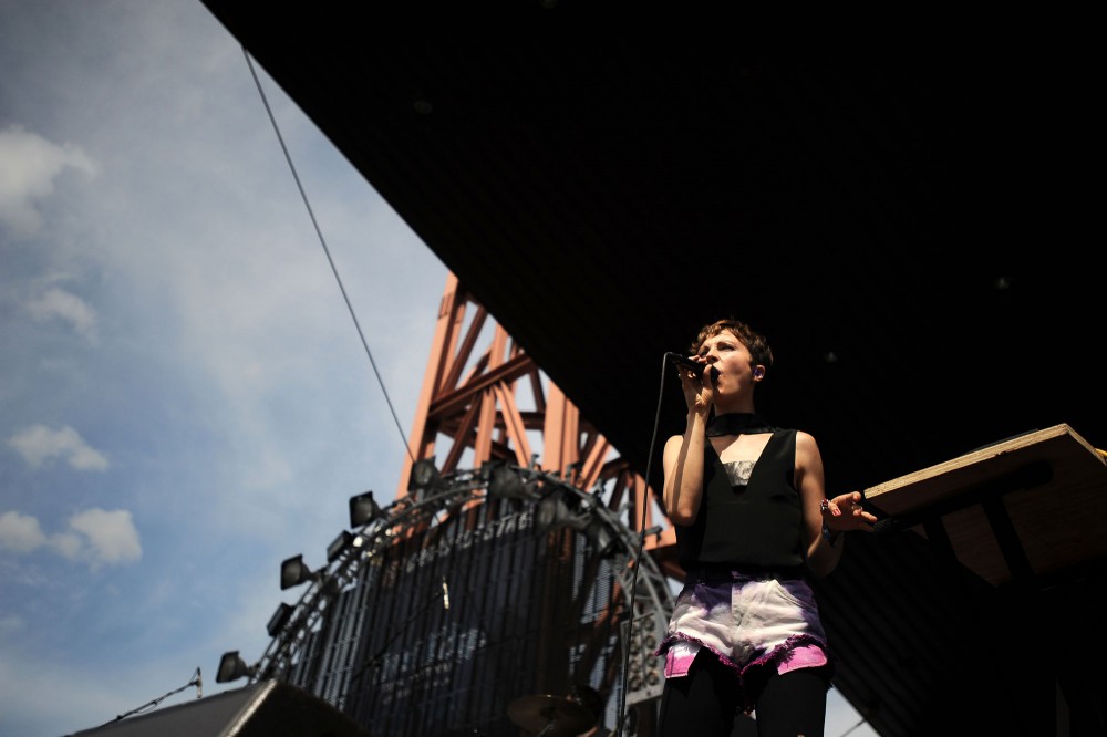 Polica performs Sunday at Rivers Edge Music Festival in St. Paul, Minn.