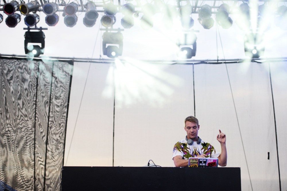 Diplo performs Sunday at Rivers Edge Music Festival in St. Paul, Minn.