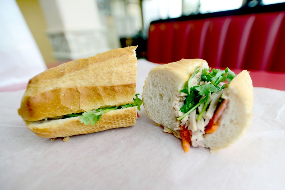 Banh mi, a French-Vietnamese sandwich, from Trung Nam French Bakery. The bakery is also well-known in the metro area for its croissants.