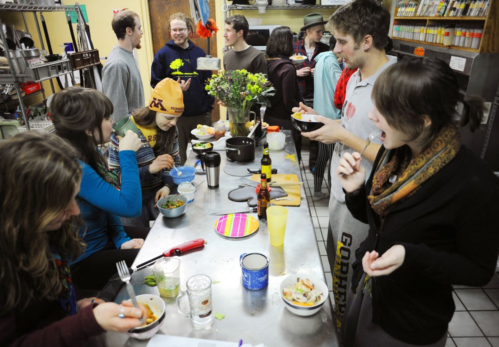 Students’ Co-op members and guests gather for a Chinese New Year dinner on Saturday, Feb. 16, 2013, at the co-op.