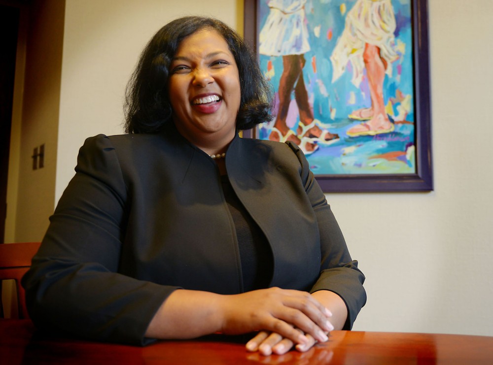 Newly announced Vice President of Diversity and Equity Katrice Albert in her office on Tuesday, July 2, 2013. With her new position, Albert said she is interested in focusing on student development, closing the achievement gap and maintaining the Universitys commitment to excellence.
