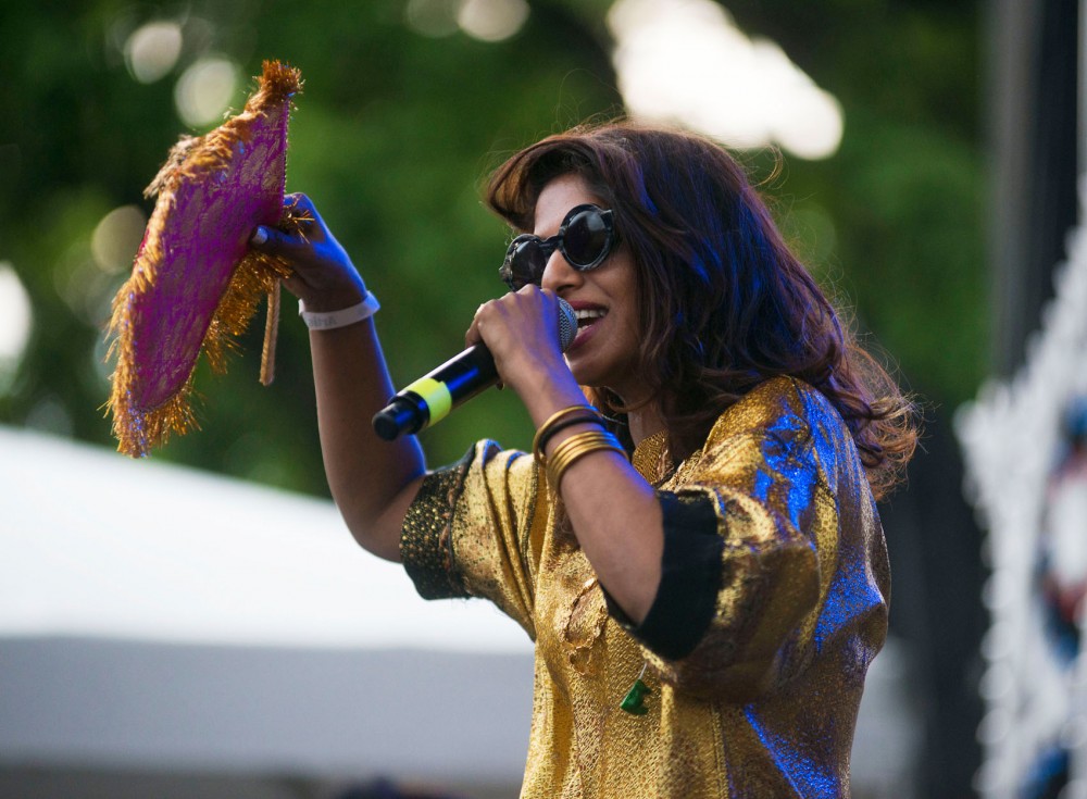 M.I.A. performs at Pitchfork Music Festival, Sunday afternoon in Chicago.