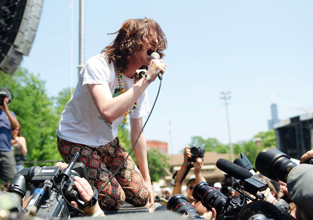 Foxygen performs at Pitchfork Music Festival, Sunday afternoon in Chicago.