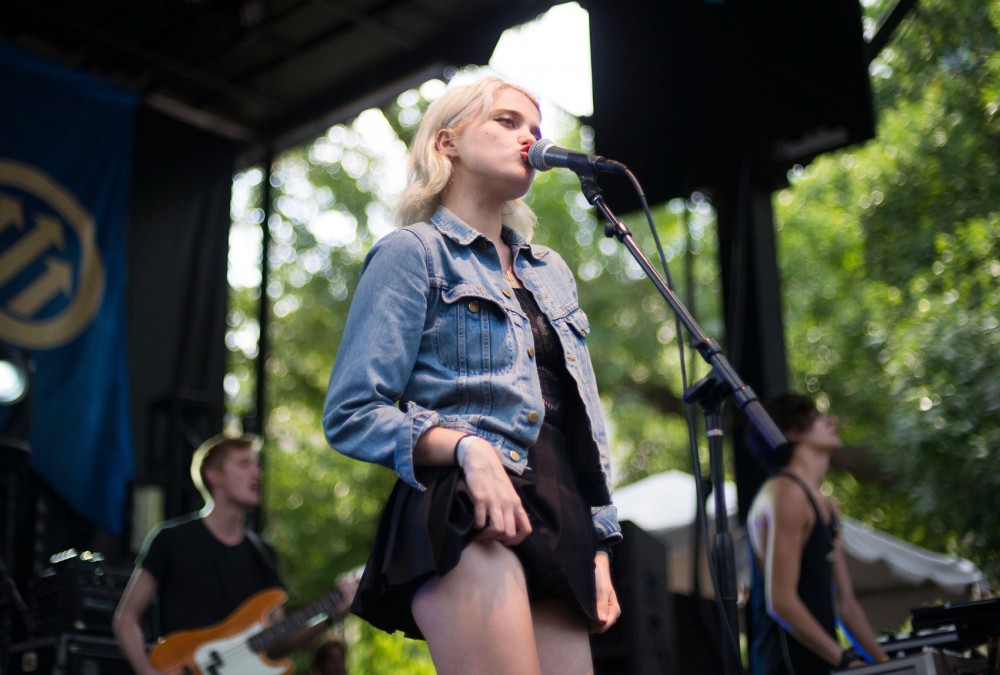 Sky Ferreira performs at Pitchfork Music Festival, Sunday afternoon in Chicago.