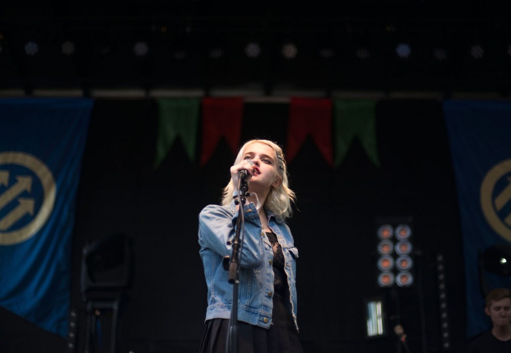 Sky Ferreira performs at Pitchfork Music Festival, Sunday afternoon in Chicago.