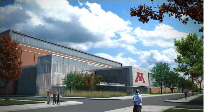 Gophers athletic director Norwood Teague presented the first phase of the athletics facilities plan to the Board of Regents Wednesday, July 10, 2013. These photos are a conceptual design of the new Universitys athletic complex.