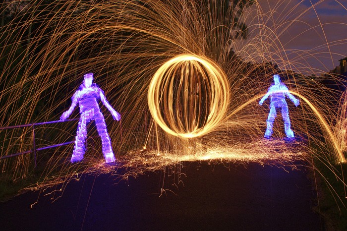 Cam Torgerud, aka Light The Underground, paints pictures with light.  