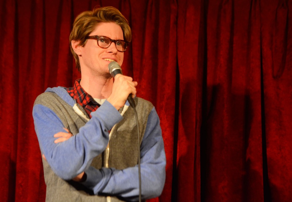 Comedian Tommy Ryman performs at Acme Comedy Companys open mic night Monday in Minneapolis. The University of Minnesota theater graduate regularly performs at Acme and is a regular feature act for headlining comedians.
