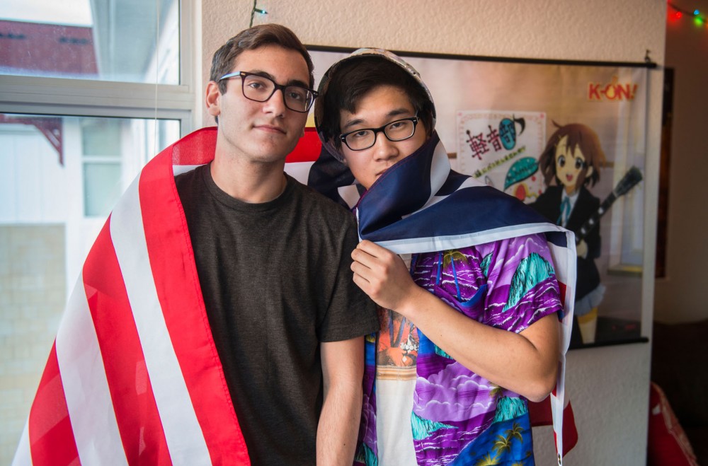 University sophomores Brian Chi and Jake Nokovic at their apartment in Keeler Apartments near campus.  Chi and Nokovis have been hosting music shows in their apartment since November.