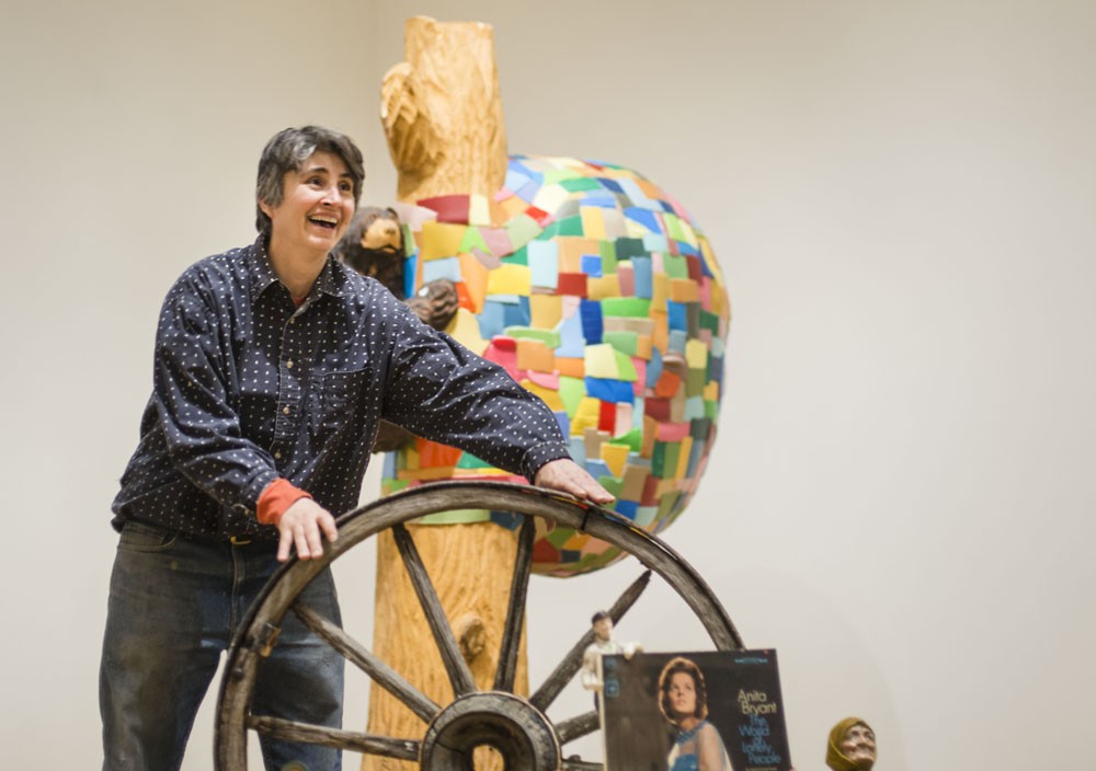 Minnesota artist Amy Toscani arranges her sculptures at the Minneapolis Institute of Arts on Tuesday in preparation for Thursdays opening of the exhibition.