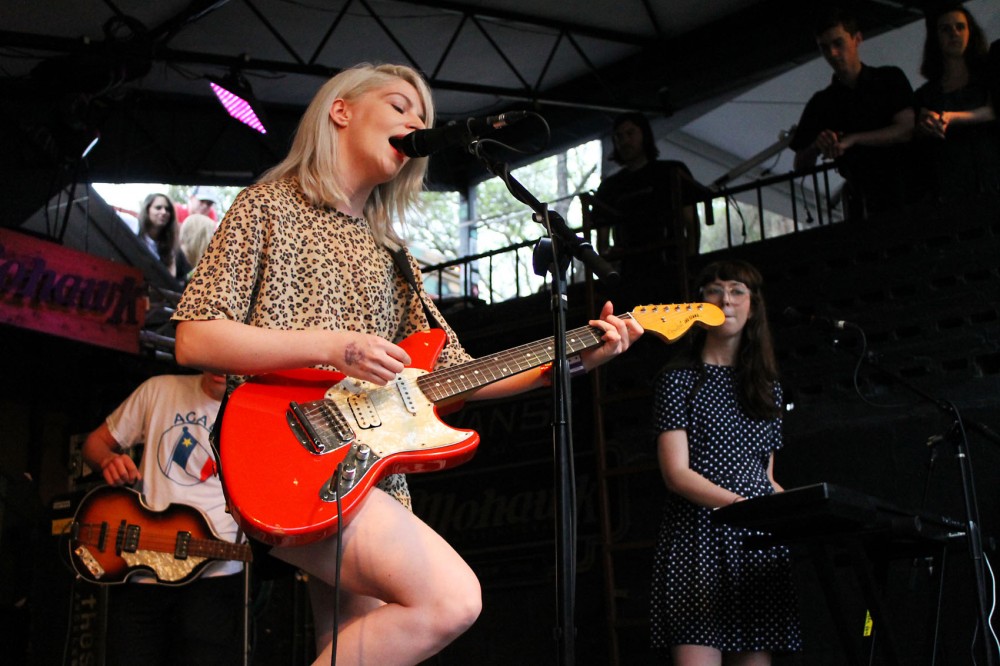 Alvvays lead singer Molly Rankin performs at a House of Vans pop-up event at the Mohawk in Austin, Texas on Thursday, March 19th. 