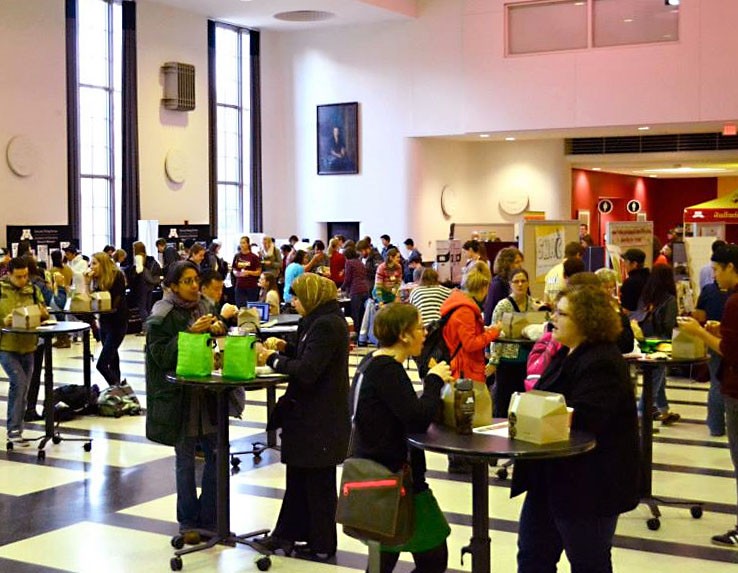 Attendees fill the Great Hall of Coffman Memorial Union during Food Day UMN in 2013.