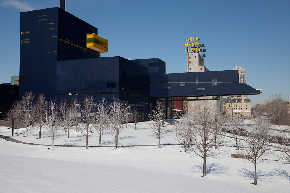 Photo of the Guthrie: The Guthrie Theater in the winter. Photo by Lisa Bond.