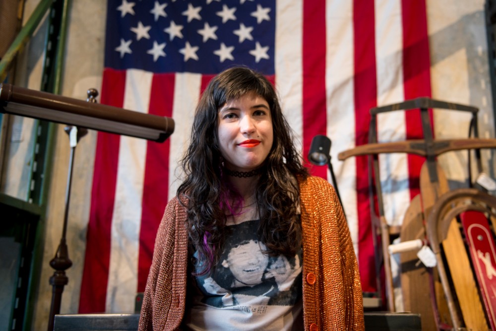 Monica LaPlante poses for portraits at findfurnish in NE Minneapolis on Tuesday. LaPlante is one of the musicians playing at Camaraderie Records A Very Murray Christmas, a Christmas show dedicated to actor Bill Murray. The show is taking place at the Turf Club on Wednesday, Dec. 16. 