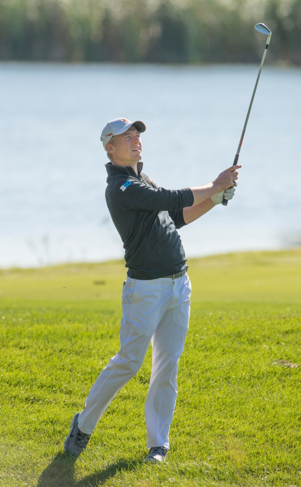 Runar Arnorsson plays at the Windsong Farm Golf Club during the Gopher Invitational on Sept. 13.