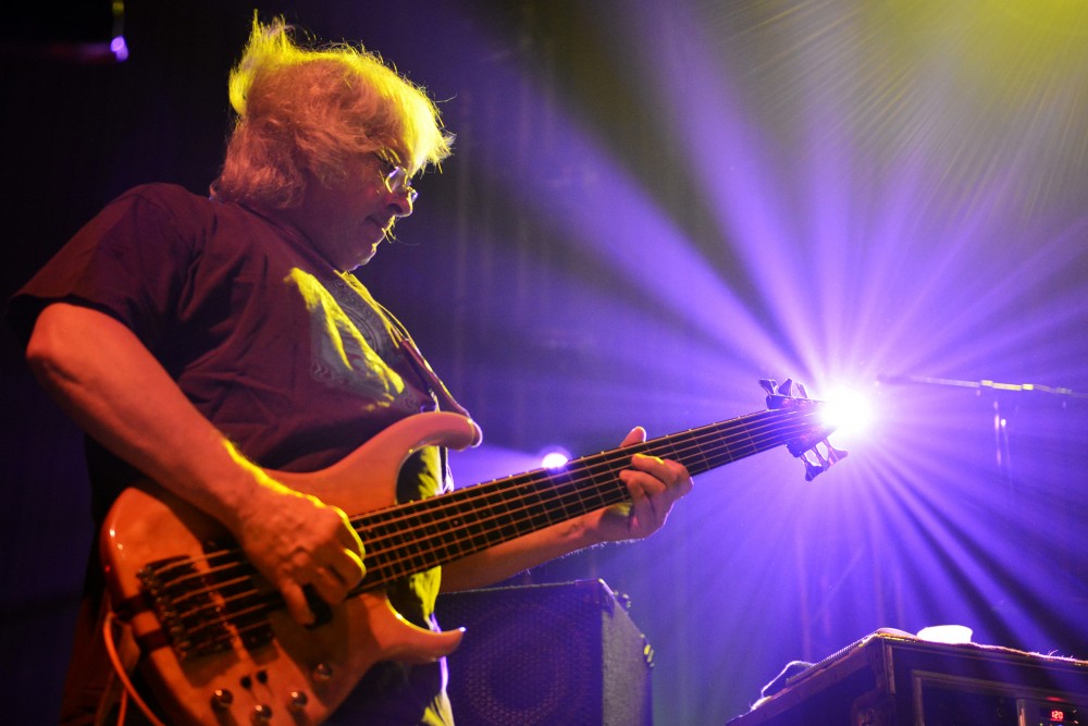 Bassist Skip Vangelas plays as Dark Star Orchestra performs at Skyway Theatre on Thursday, Sept. 29, 2016.