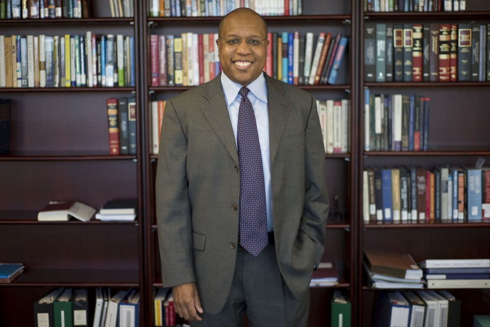 Law School Dean Garry Jenkins poses for a portrait in Walter F. Mondale Hall on Monday, Oct. 3, 2016. 