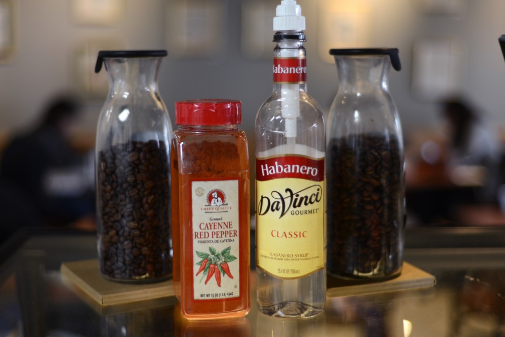 Humble Cup coffee shop offers customers Habanero Syrup for a added kick to their coffee drinks on Oct. 9, 2016.