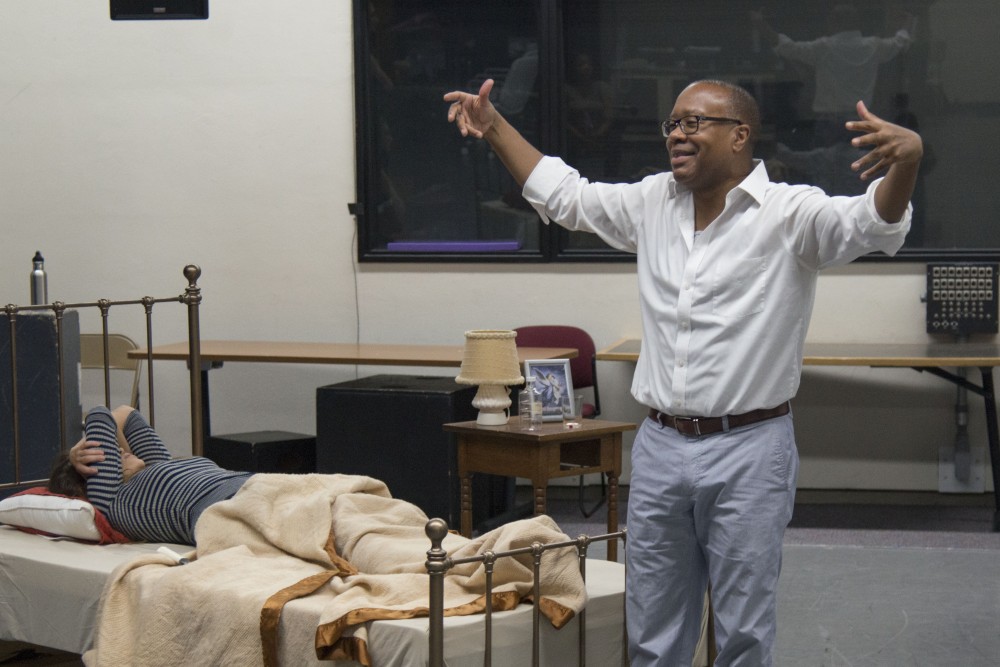 Director Talvin Wilks coaches a rehearsal for Marisol in the Rarig Center on Saturday, Oct. 15, 2016. Wilks calls the play a visceral, hallucinatory experience that speaks a truth that is relevant today. 