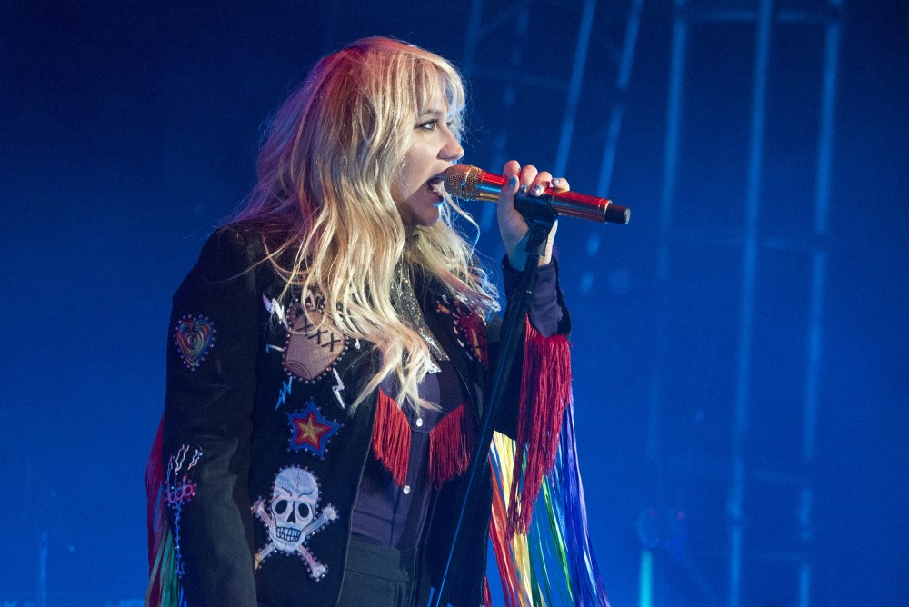 Kesha performs on Friday, Oct. 21, 2016 during the Homecoming Concert at TCF Bank Stadium.