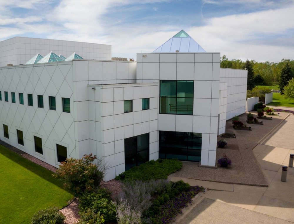 The exterior of Paisley Park located in Chanhassen, Minnesota. 