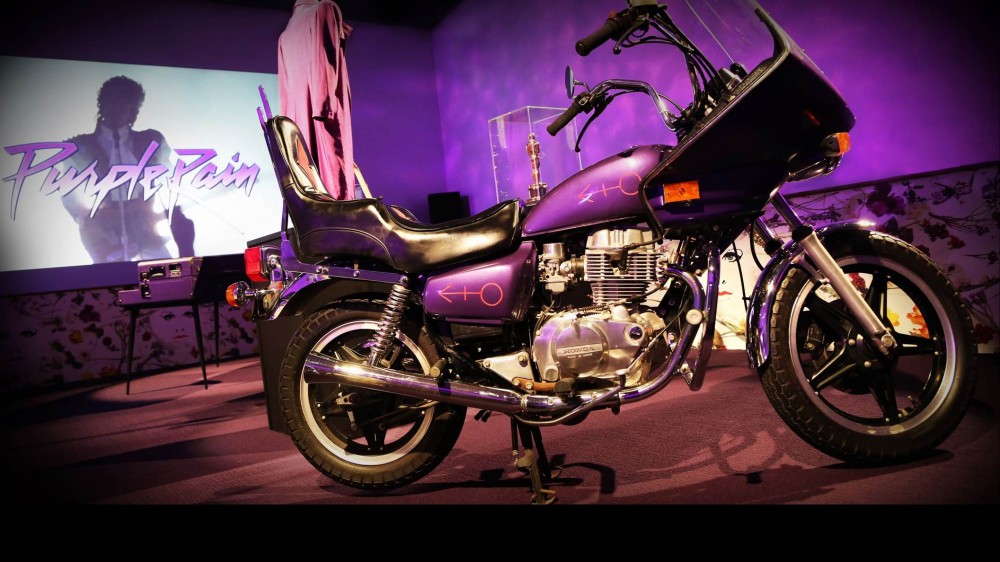 Paisley Park is now home to various Prince memorabilia, including one of the motorcycles featured in his film Purple Rain.