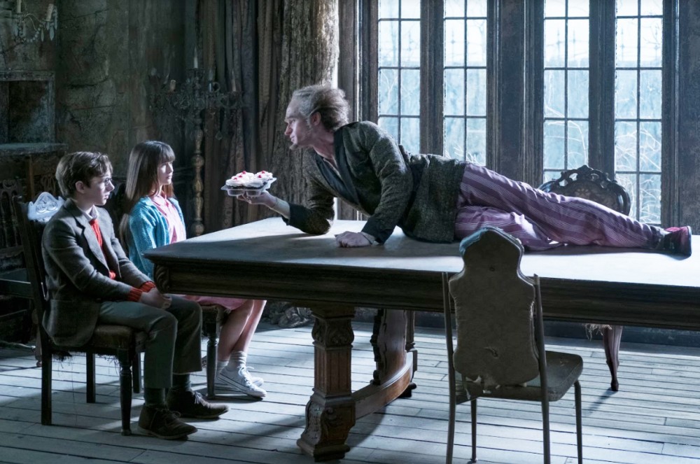 Louis Hynes, Malina Weissman and Neil Patrick Harris in A Series of Unfortunate Events.