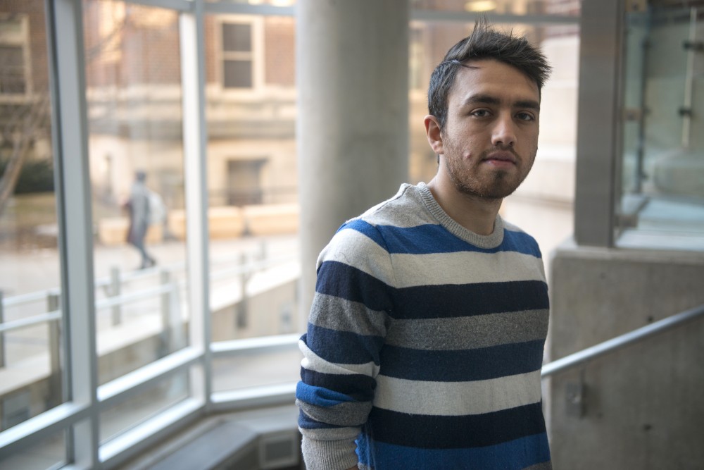 University Ph.D. student Saeed Hashemi poses for a portrait inside the Mechanical Engineering Building on East Bank on Wednesday, Feb. 1, 2017. Hashemi is from Iran, one of the countries affected by President Trumps recent executive order on immigration.