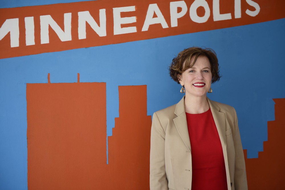 Minneapolis mayor Betsy Hodges poses for a photo in her campaign office on Friday, Mar. 31, 2017 in Minneapolis.