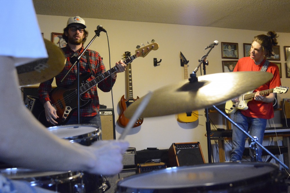 Minneapolis band Remo Drive practices in their basement rehearsal space on Thursday, March 30, 2017 in Bloomington. The indie rock band is rehearsing this week in preparation for their album release show at the Triple Rock Social Club next Thursday.