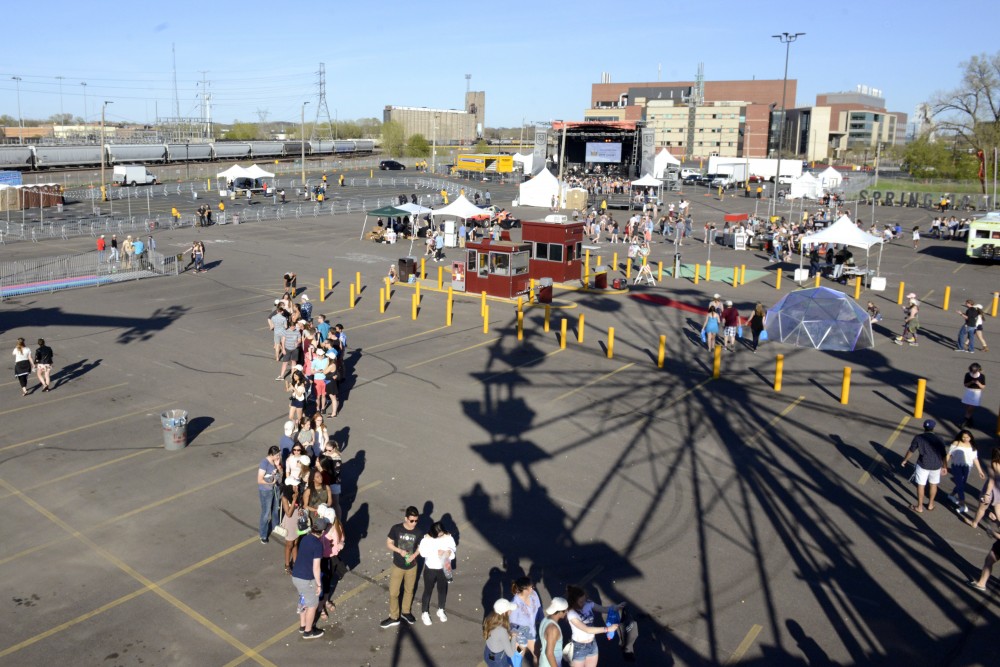 Spring Jam is seen from the ferris wheel on Saturday, April 22, 2017.