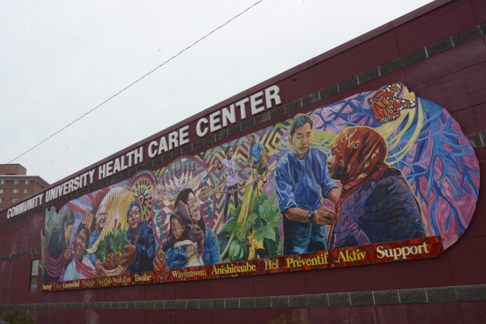 A mural by Goodspace Murals is seen on the side of the Community University Health Care Center on Tuesday, April 25, 2017. The group of muralists has over 30 murals throughout the Twin Cities, many of which are made and displayed in South Minneapolis.