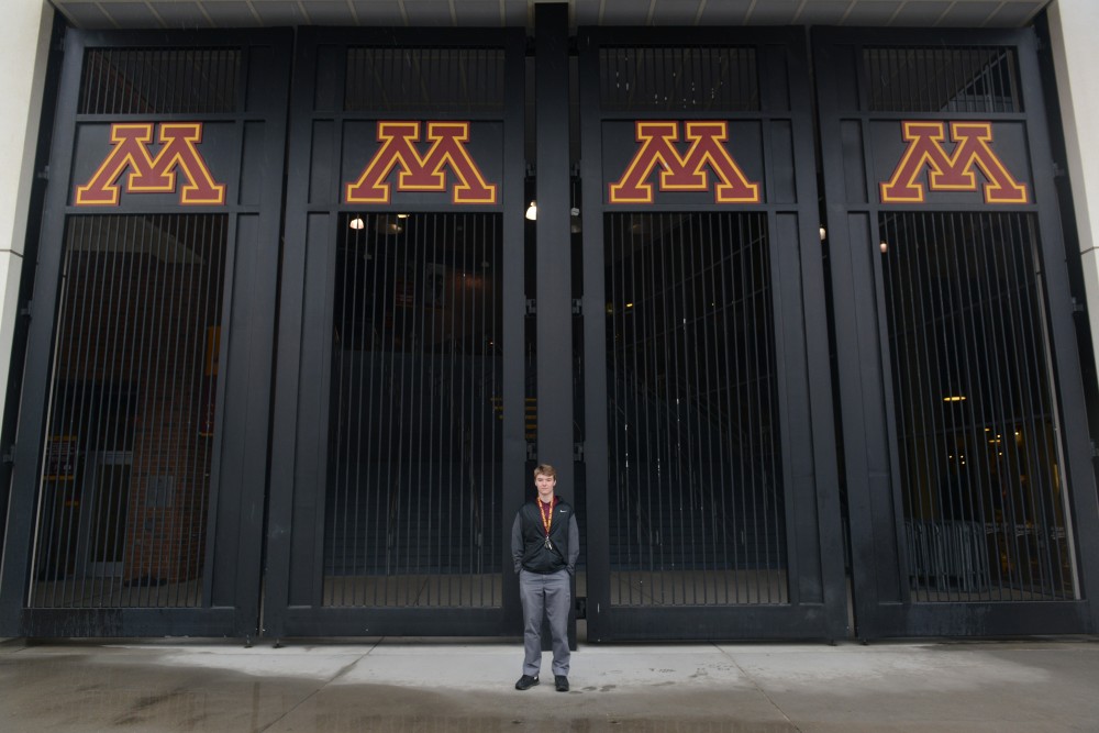 Casey OBrien poses for a portrait outside TCF Bank Stadium on Monday, May 1, 2017. After having recovered from cancer, OBrien has committed to playing for the Gophers.