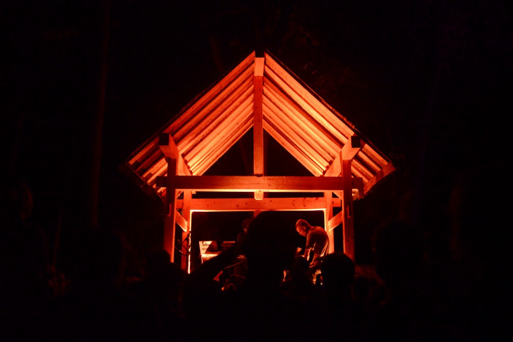 Fans retreated to the forest for a late night DJ set after Chance the Rappers performance on Friday, June 16, 2017 at Eaux Claires in Wisconsin. 
