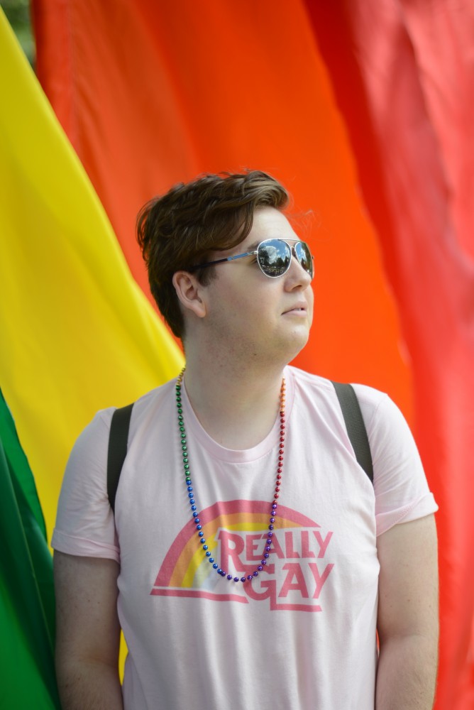 Jackson Yoerg said he was “here to support everyone and loving everyone that is here at pride”
