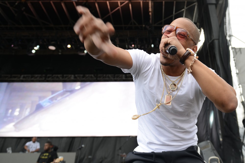 T.I performs on the main stage during his afternoon set at Soundset.