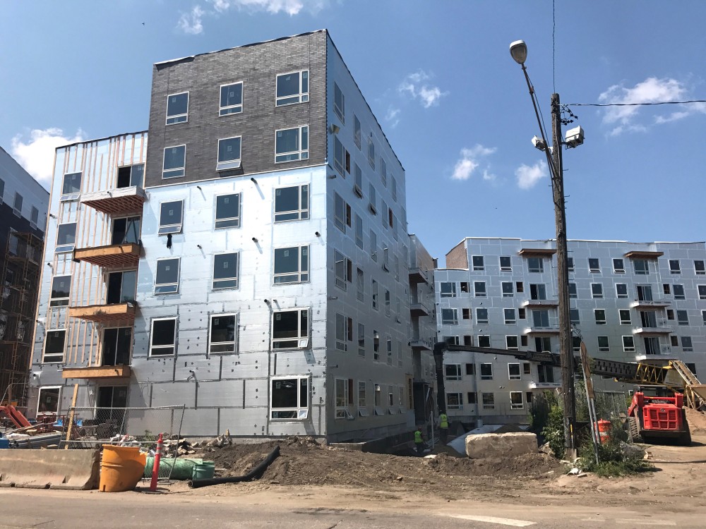 The Prime Place apartments under construction on Tuesday, Aug. 1. 